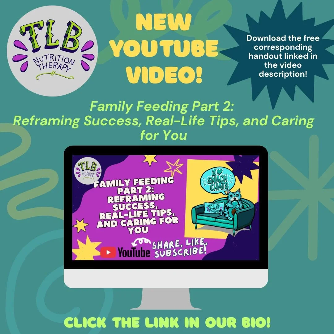 ✨ NEW SNACK CHATS EPISODE! ✨
 Tina and Tabitha (with a cameo from Little Nugget!) continue the family-feeding series with a candid, judgment-free look at what success really means at the table. They explore individualized expectations, why connection