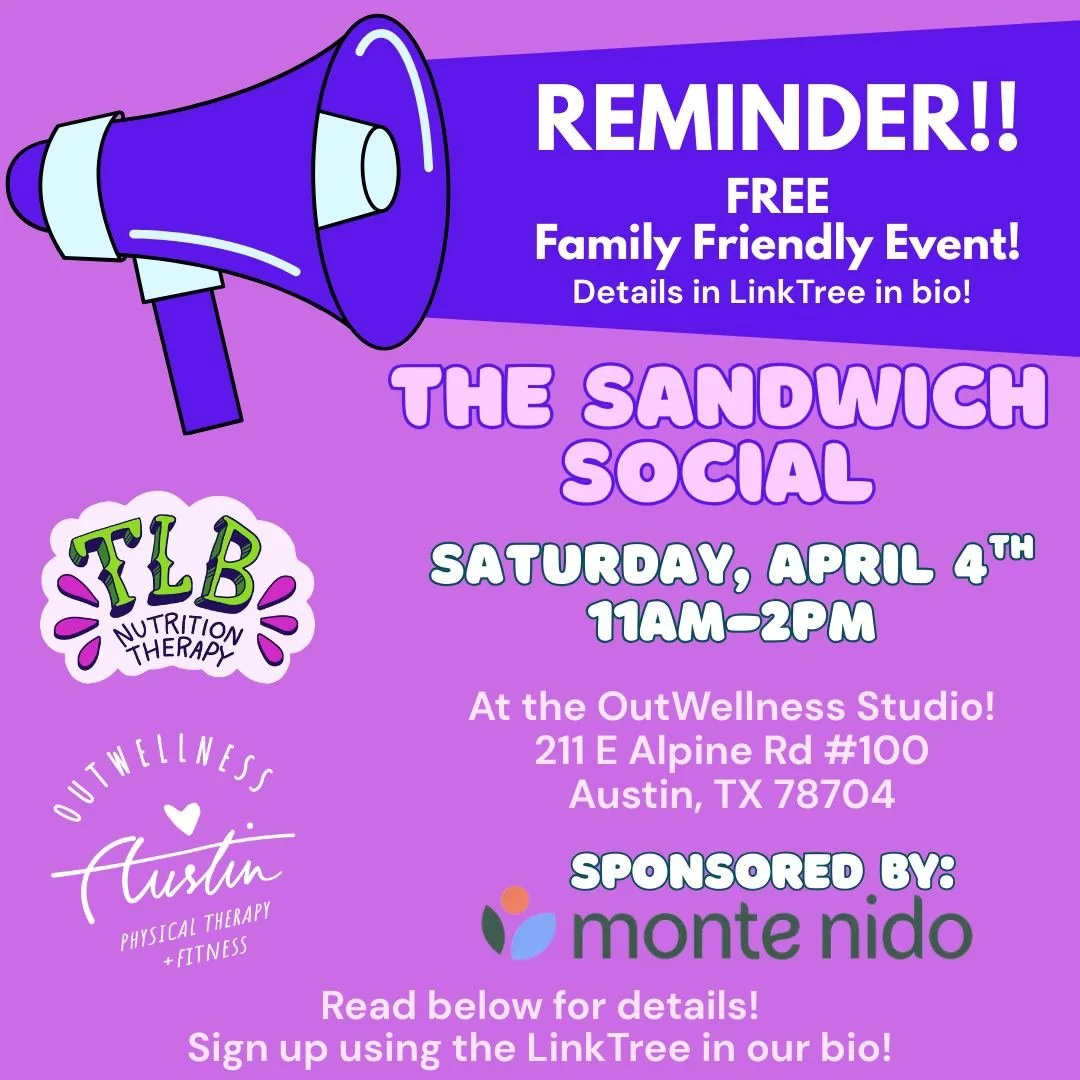 Join us Saturday, April 4th from 11AM&ndash;2PM at OutWellness Studio (211 E Alpine Rd #100, Austin, TX 78704) for a community give-back event 💛🥪
We&rsquo;ll be making sandwiches to donate to ATX Free Fridges across the city and would love your hel