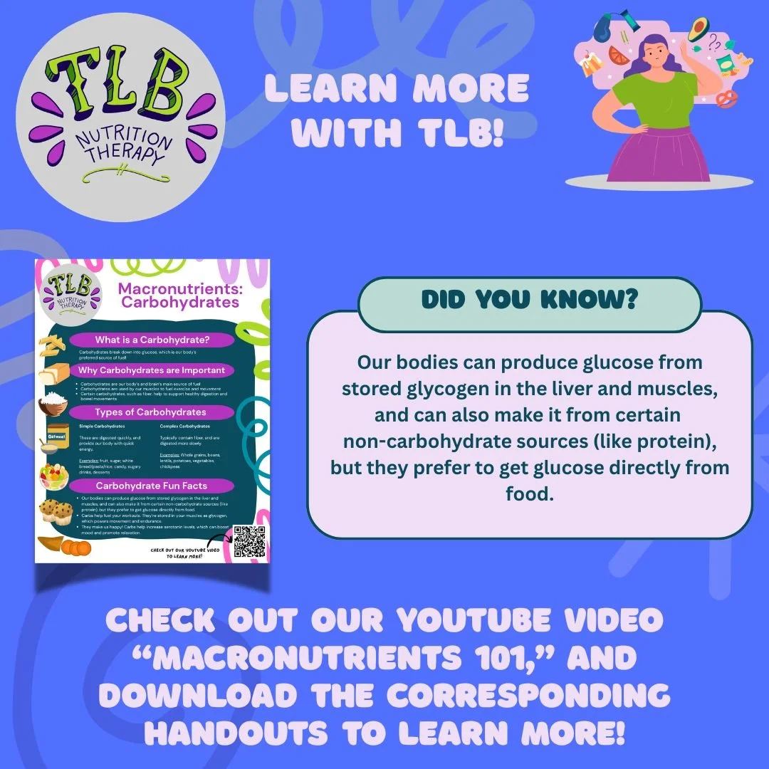 Our newest YouTube video breaks down what carbohydrates actually do in your body, why they&rsquo;re essential for energy, and how to include them in a balanced way.
Plus, it comes with a FREE handout to make the info simple, practical, and easy to re