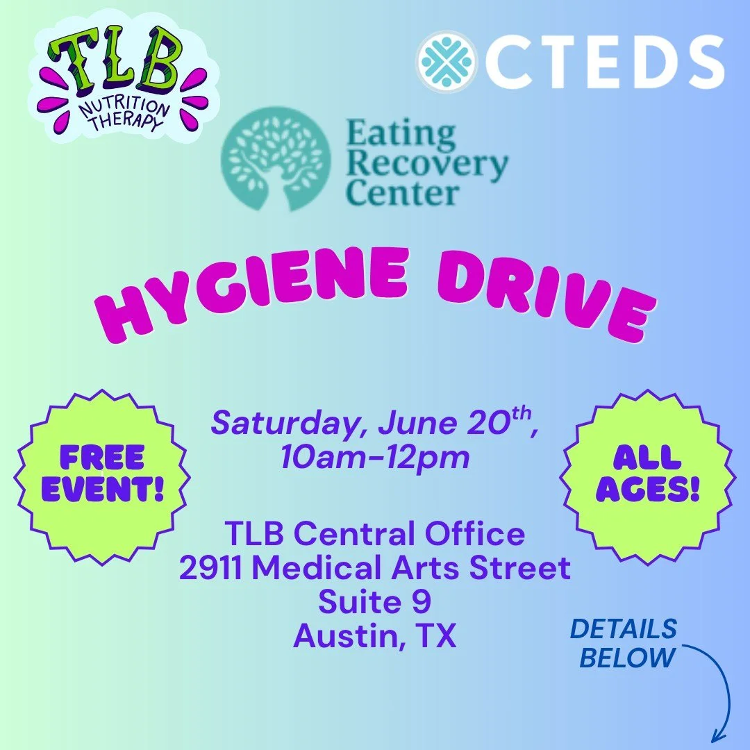 Join TLB Nutrition Therapy on June 20th from 10:00am&ndash;12:00pm CST at the TLB Central office for a community hygiene drive benefiting ATX Free Fridges!

Together, we&rsquo;ll be assembling hygiene kits filled with essential care items to support 