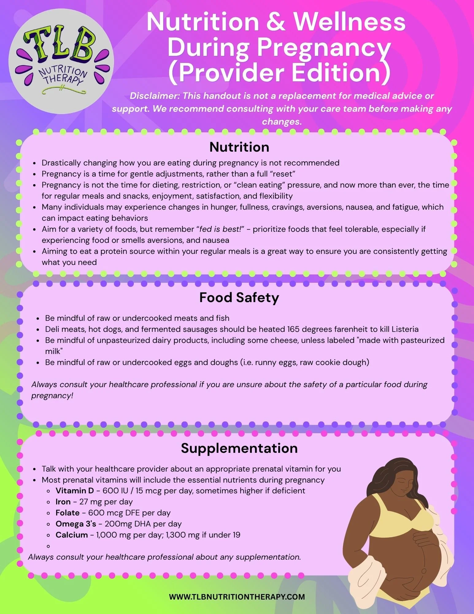 Pregnancy Nutrition Basics - For Providers