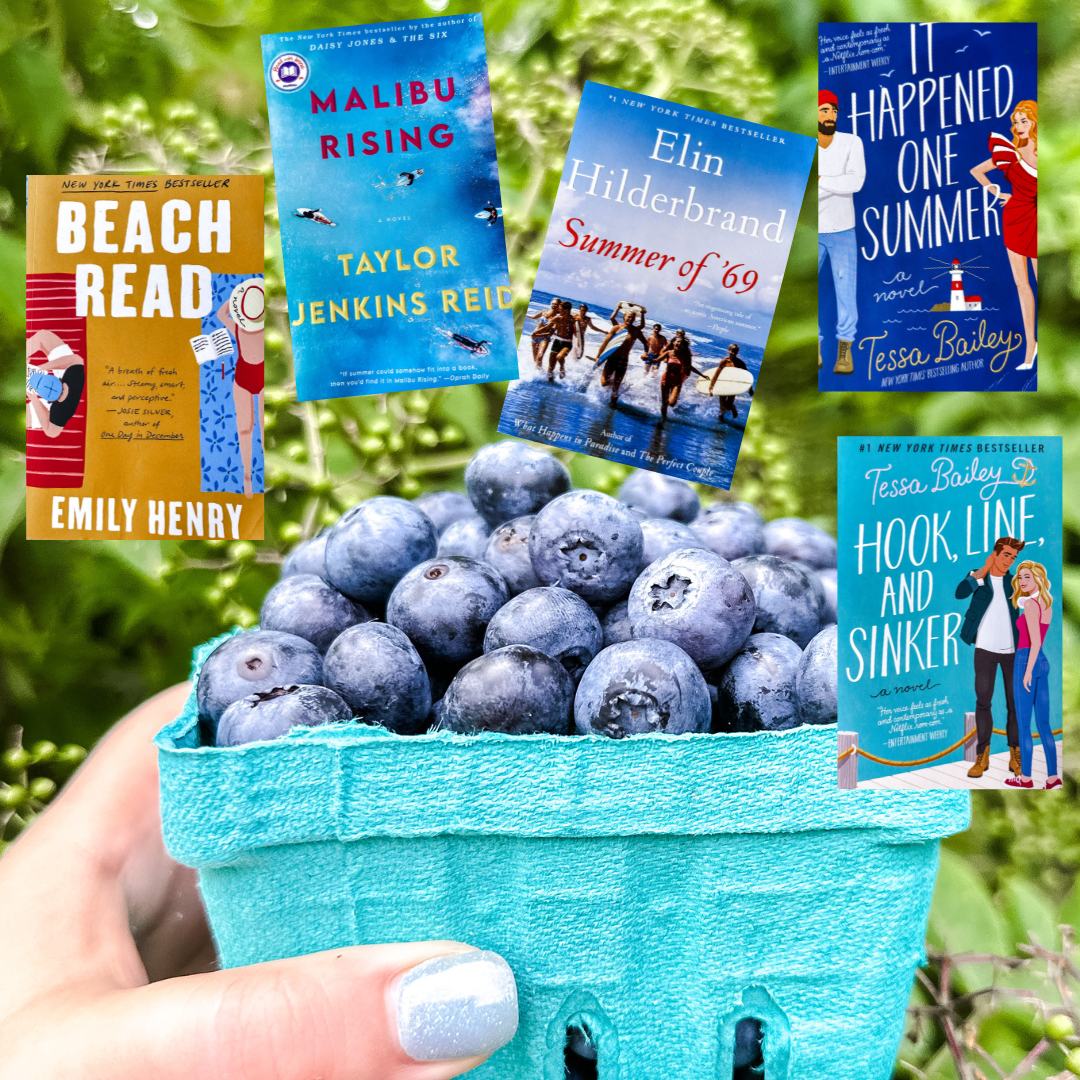 Summer Blues | blueberries and blue summer reads