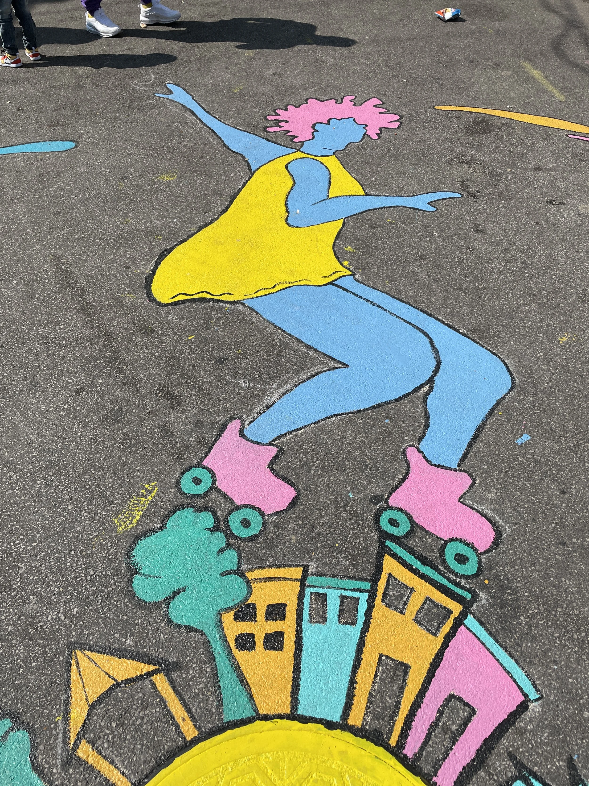 Cincinnatians Celebrate US@250 by Painting Sawyer Point Skating Rink