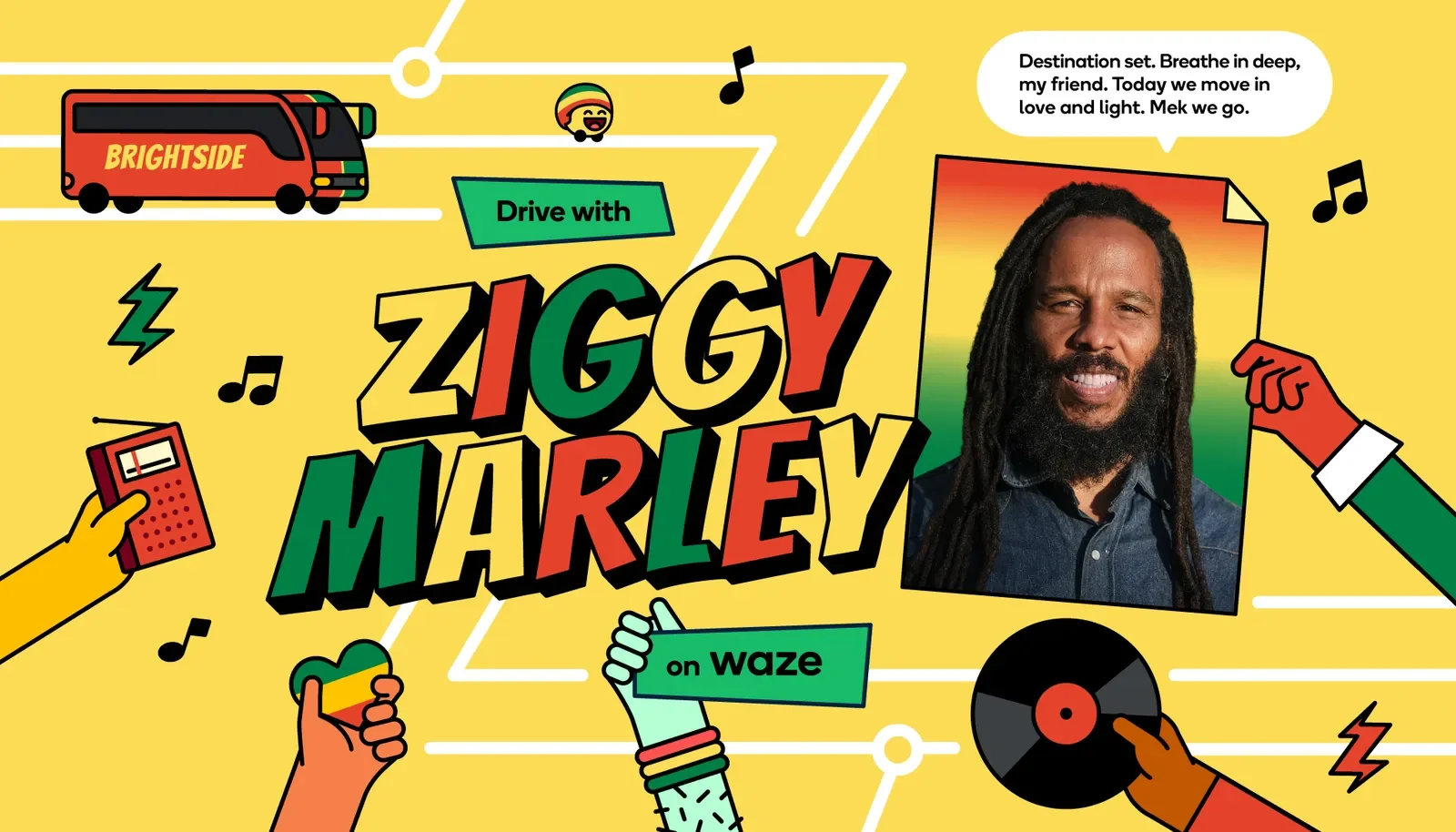 Waze | Customize Your Drive Program | Drive with Ziggy Marley | Available Globally in English 
