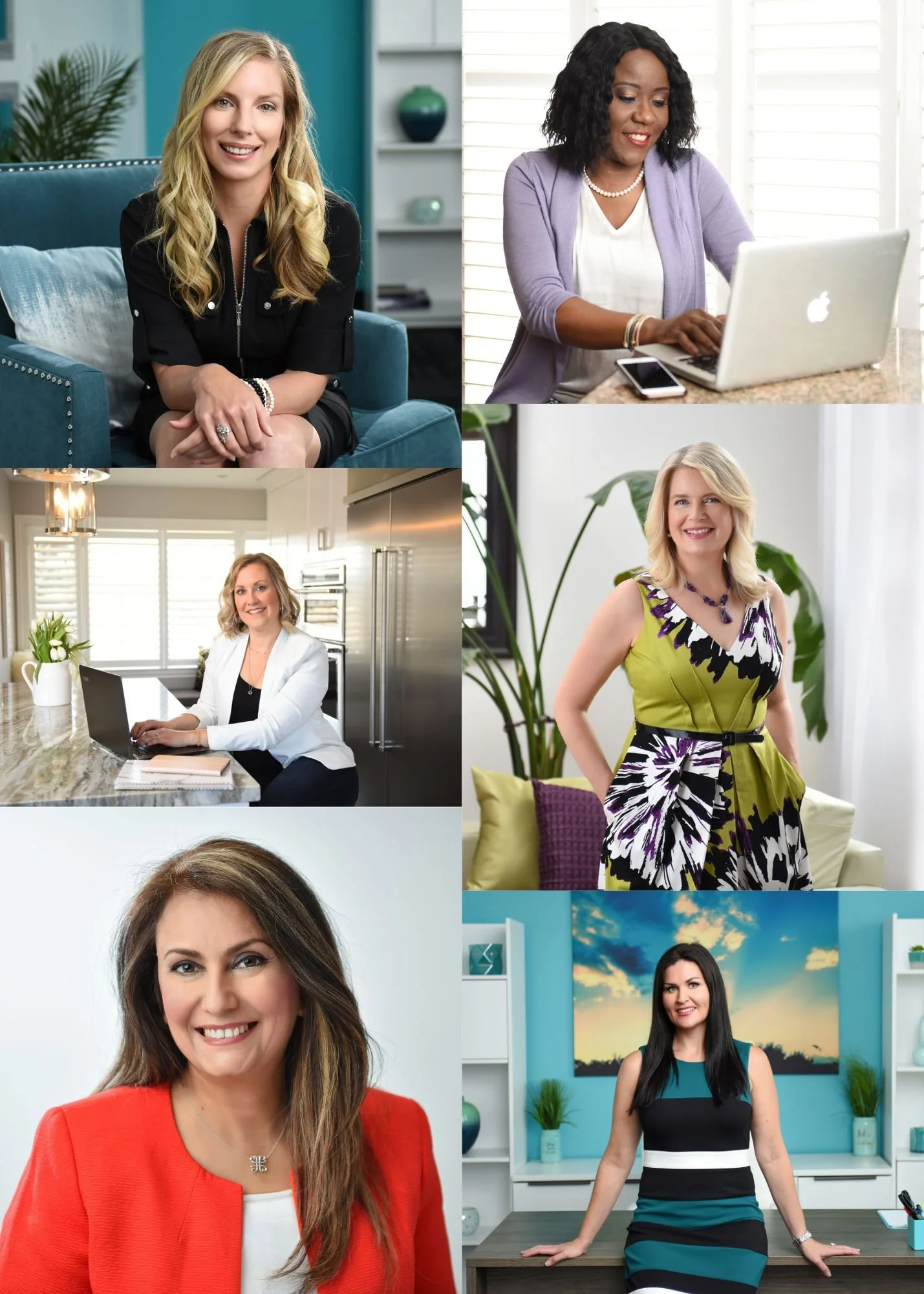 Collage of professional women in various settings, showcasing personal branding - how to take personal branding photos for Instagram.