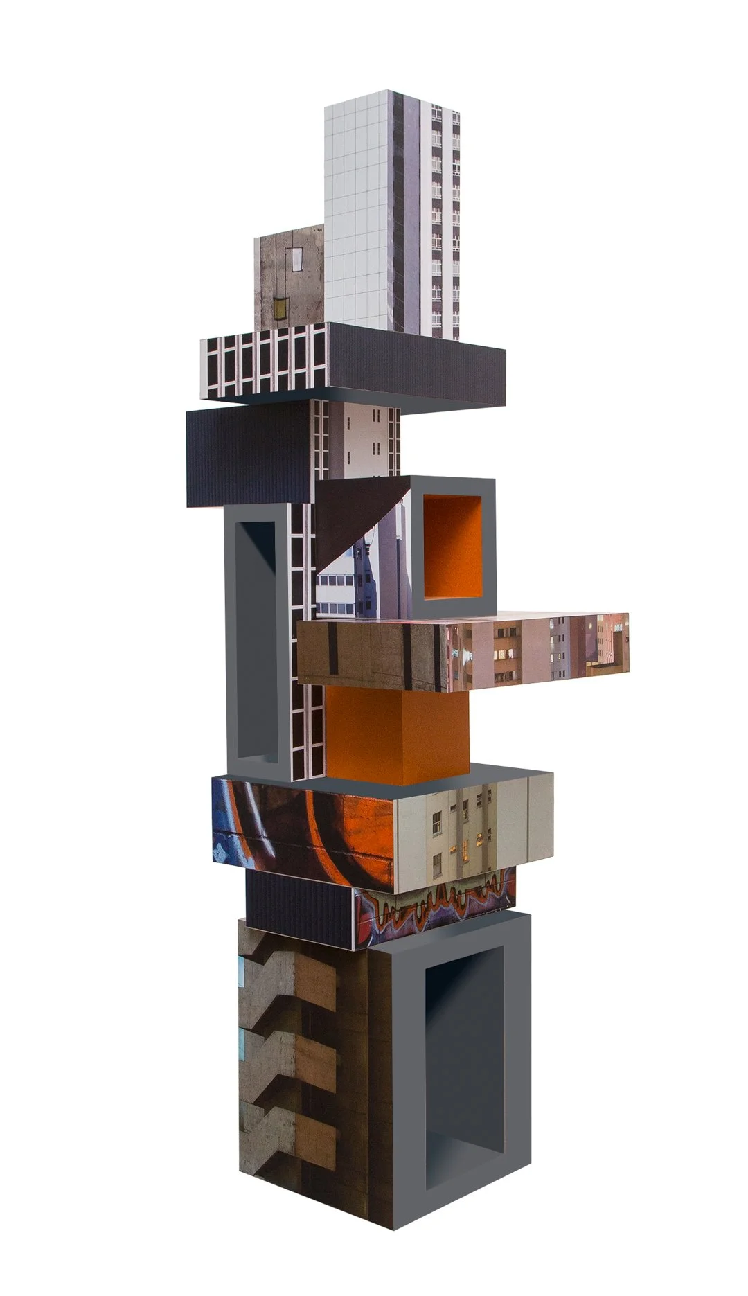 "Escultura II" (2014) | 175x55x45cm |  Impressão UV em MDF pintada em verniz | Edição 2/5