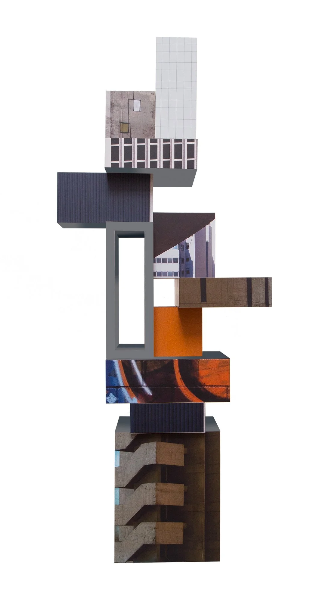 "Escultura II" (2014) | 175x55x45cm |  Impressão UV em MDF pintada em verniz | Edição 2/5