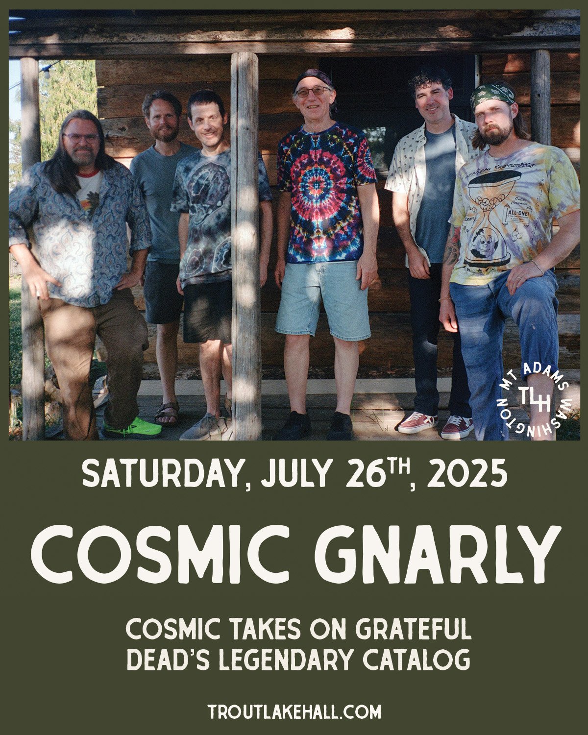 🎟️ ON SALE NOW! - @cosmicgnarlypdx
🌀 A full-tilt tribute to the spirit, soul & jam magic of the Grateful Dead
🗓️ Saturday, July 26, 2025
🕕 Doors 6PM / Show 7PM
🎟️ $15 Advance // $15 Day Of
👨‍👩‍👧 All Ages
Get ready to let the mus