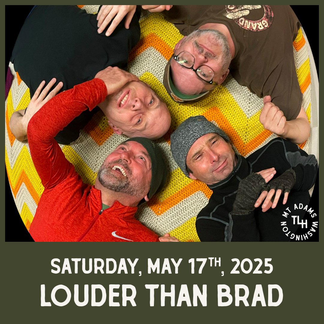 🎸 Saturday, May 17 – Louder Than Brad
FREE SHOW! Back by popular demand, White Salmon’s own Louder Than Brad delivers creative covers from Bowie to ABBA and everything in between. It’s indie rock with a playful twist—and the