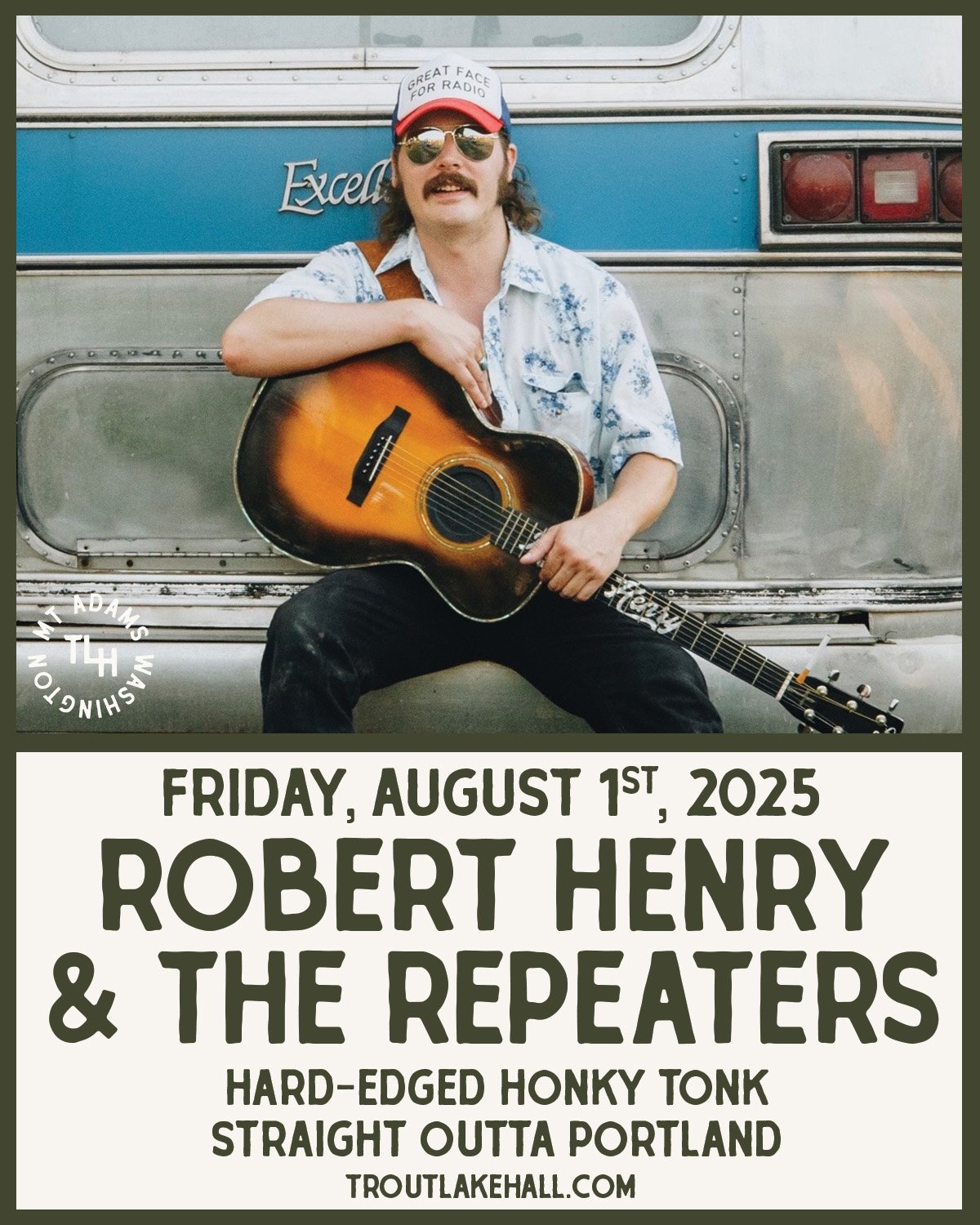 Just announced: @roberthenrymusic & The Repeaters are joining the bill with @ellisbullardmusic on Friday, August 1st at Trout Lake Hall!
Get ready for a double dose of honky-tonk heat — from Texas grit to Portland’s hard-country edge