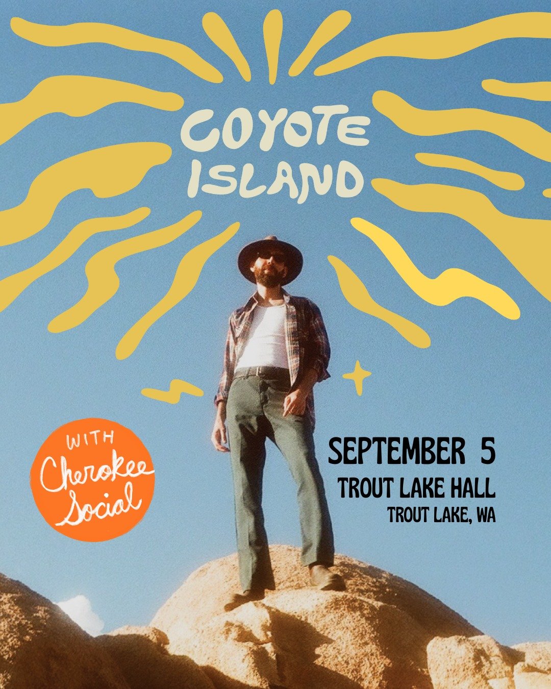 Just announced: Cherokee Social joins the ride!
We’re stoked to welcome @ilovecherokeesocial to the lineup for @coyoteisland ’s stop at the Hall this September. Their high-energy mix of blues guitar, indie-pop rhythms, and indigenous perc
