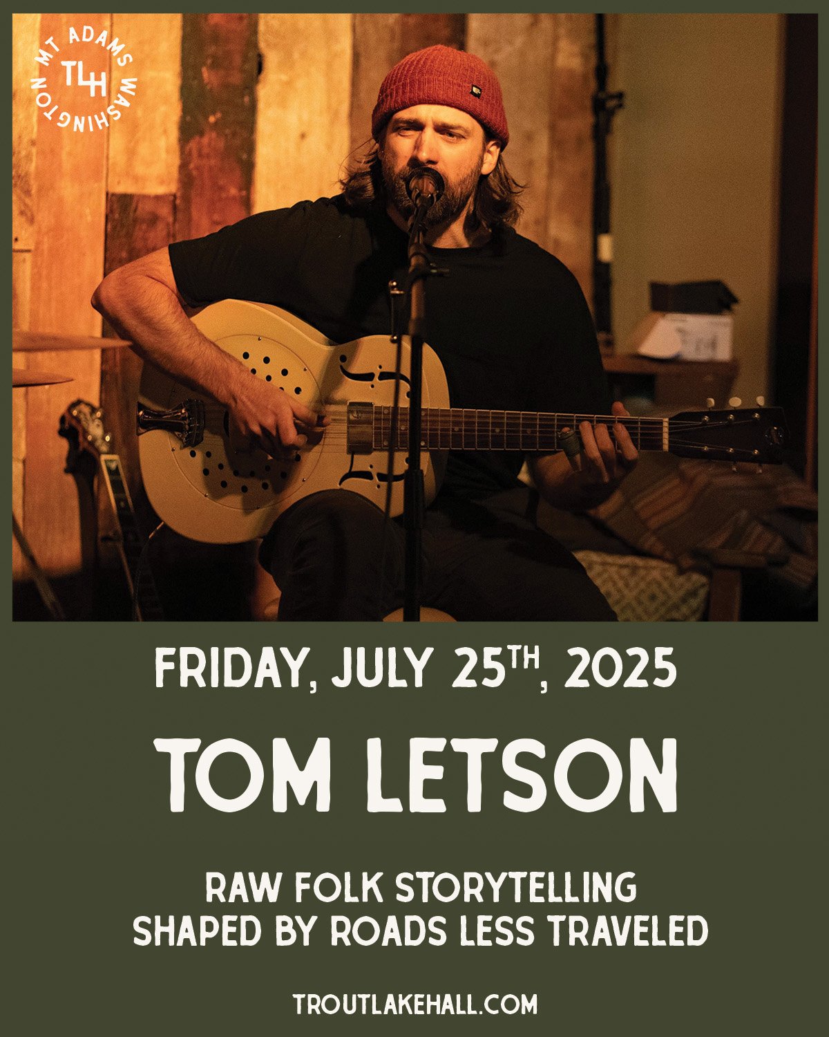Just added to the lineup: Tom Letson!
A night of roots and road songs is coming your way Friday, July 25 when Denver’s high-energy @claystreetunit comes to the Hall—and now they’re joined by gritty troubadour @longgonetomletson, wh