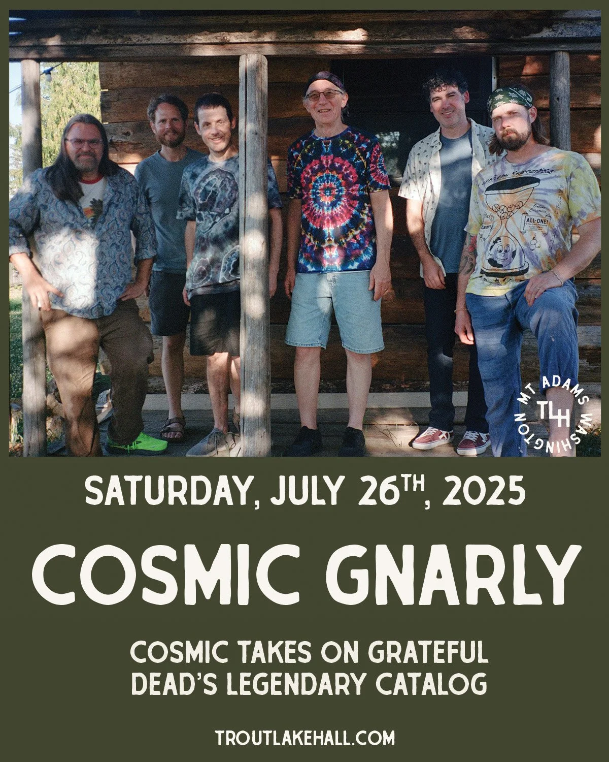 🌹Heads up, Deadheads!🌹
@cosmicgnarlypdx brings the groove to the Hall on Saturday, July 26. A night of pure spirit, deep jams, and the improvisational fire of the Grateful Dead songbook.
These Portland players don’t just cover the Dead&mdash