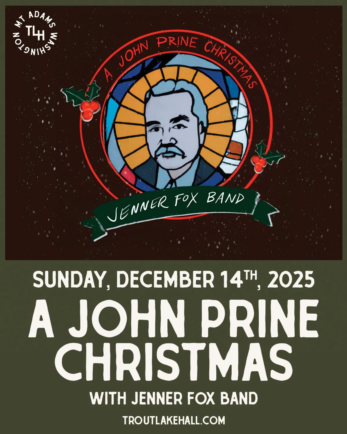 🎄✨ On Sale Now! ✨🎄
A John Prine Christmas with @jennerfoxmusic
Sunday, December 14th, 2025
$20 Advance // $25 Day Of Show
5pm Doors / 6pm Show · All Ages
What does John Prine have to do with Christmas? In 1994, he released A John Prine Chri