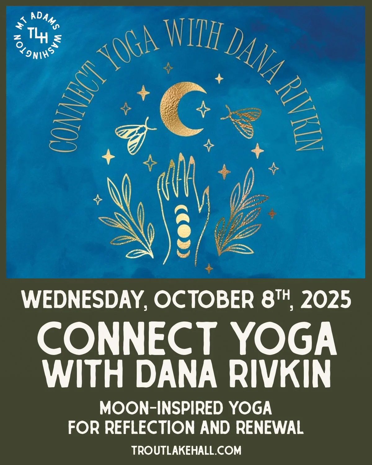 Connect: Yoga Class with Dana Rivkin
Wednesday, October 8 · 6–7:15pm · $15 · All Ages
Take a breath, move with intention, and reconnect under the moonlight. 🌕
Join @connectinbreath for an evening of mindful movement, brea