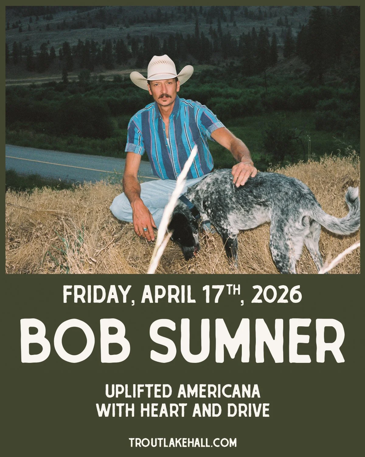 JUST ANNOUNCED - Bob Sumner at Trout Lake Hall
Friday, April 17th, 2026
⏰ 6pm Doors / 7pm Music &middot; All Ages
💵 $17 Advance // $17 Day Of Show

We&rsquo;re thrilled to announce a special evening with @brotherbobsumner, a songwriter known for ble