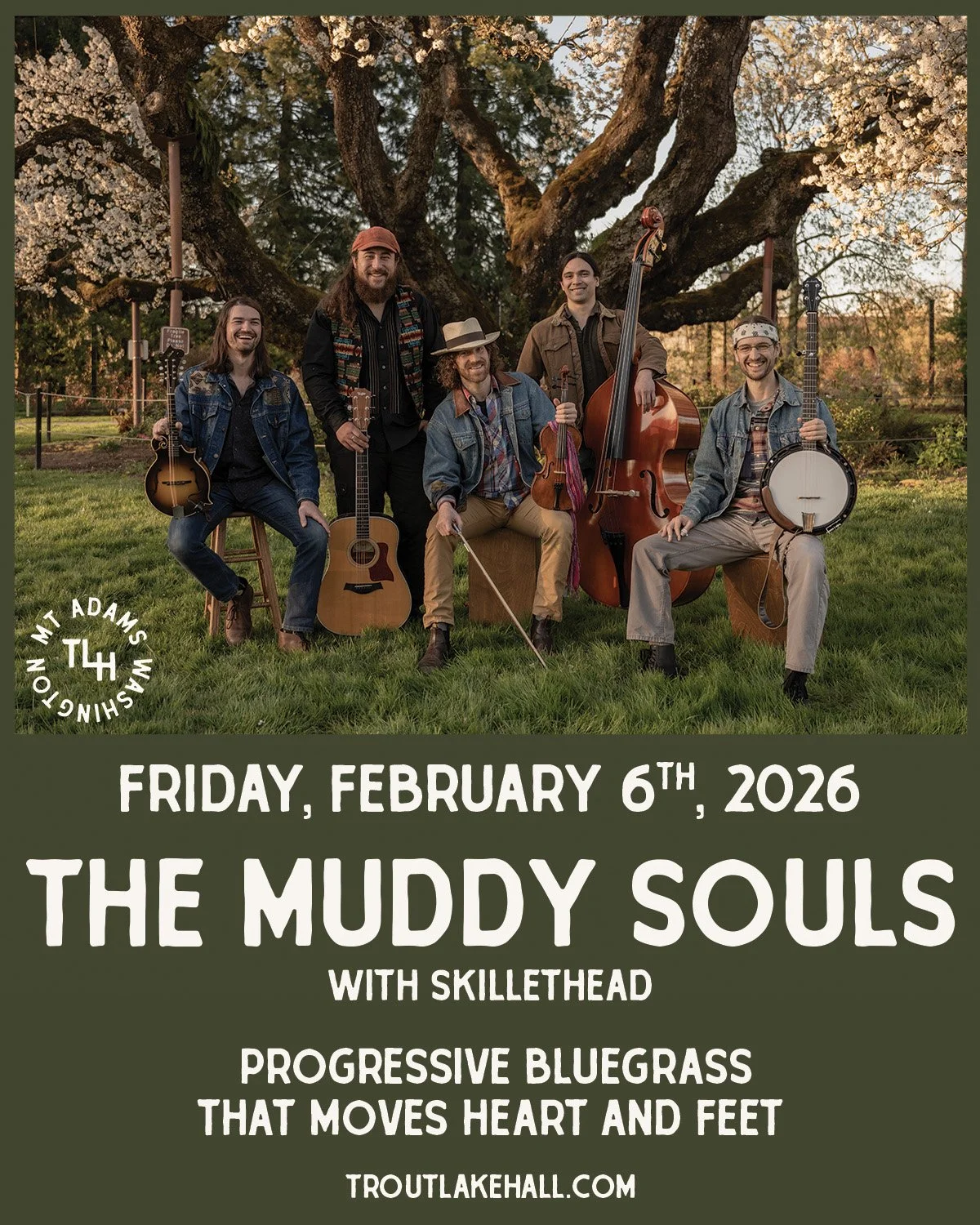 BLUEGRASS, TURNED LOOSE 🔥
Harmony-rich, foot-stomping, heart-opening bluegrass that stretches tradition just far enough to let it fly.

This is the kind of night where the room starts humming before the first note, where jams wander, voices lock in,