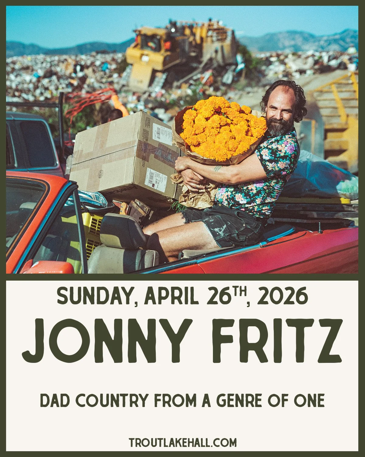 NEXT WEEK - Jonny Fritz and Rodeo Wilson at Trout Laker Hall | Sunday, APril 26th,2026

RIYL: John Prine, Dawes, Gram Parsons, Todd Snider, Kevin Morby, Cass McCombs

#TroutLakeHall #GoodTimes #LiveAnalog #LiveMusic #DadCountry