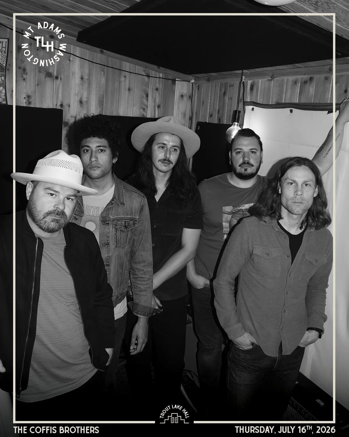 Good-time California rock n&rsquo; roll is headed to Trout Lake Hall.

The Coffis Brothers bring their blend of roots rock, folk, roadhouse soul, and heartland Americana to the Hall this July. Built on blood harmonies, road-tested songwriting, and ye