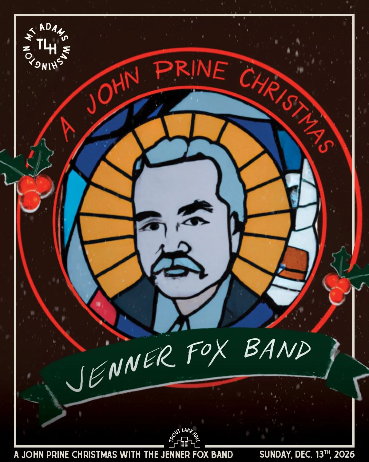 Last year, we gathered to celebrate the songs of one of America's greatest songwriters. This December, the tradition continues.

A John Prine Christmas returns to Trout Lake Hall for its second year, featuring Jenner Fox and his all-star band perform