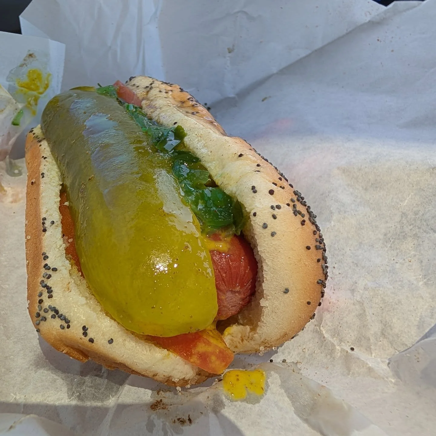 I'll be honest with you. I have no idea if this is a "good" Chicago-style hot dog because it's the only one I've had. So, my Chicago people who are in Atlanta, you'll have to tell me if it's a good representation. What I DO know is that it'
