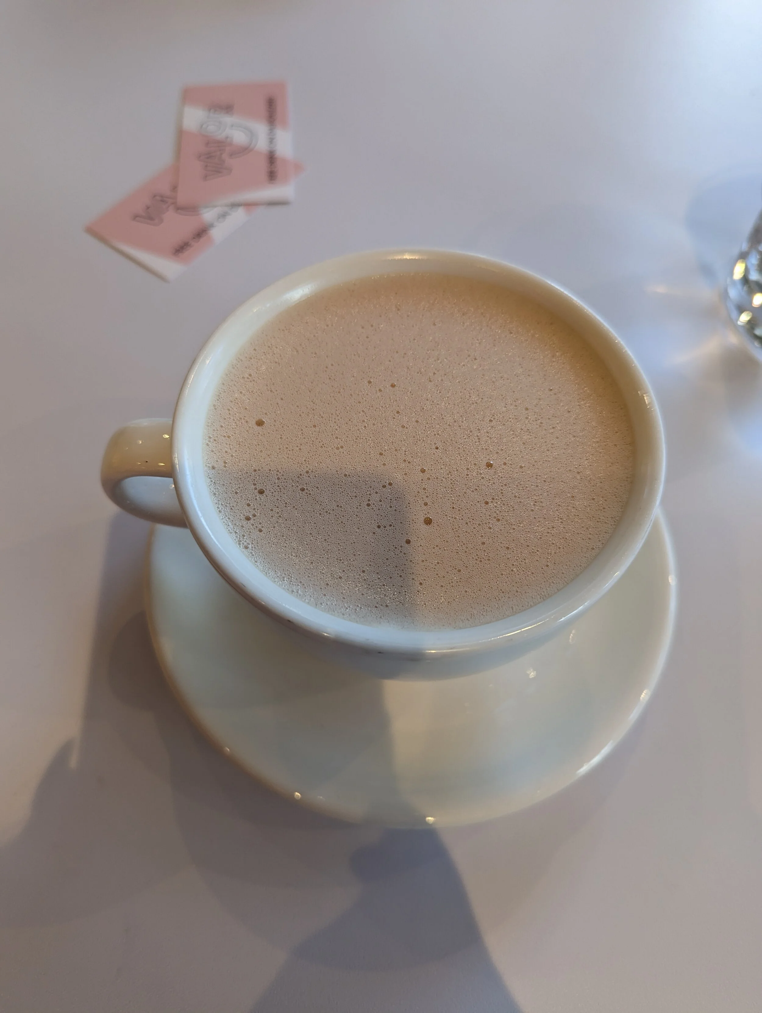 Hot chocolate at Valor Coffee or Beans &amp; Butter -- my local faves.