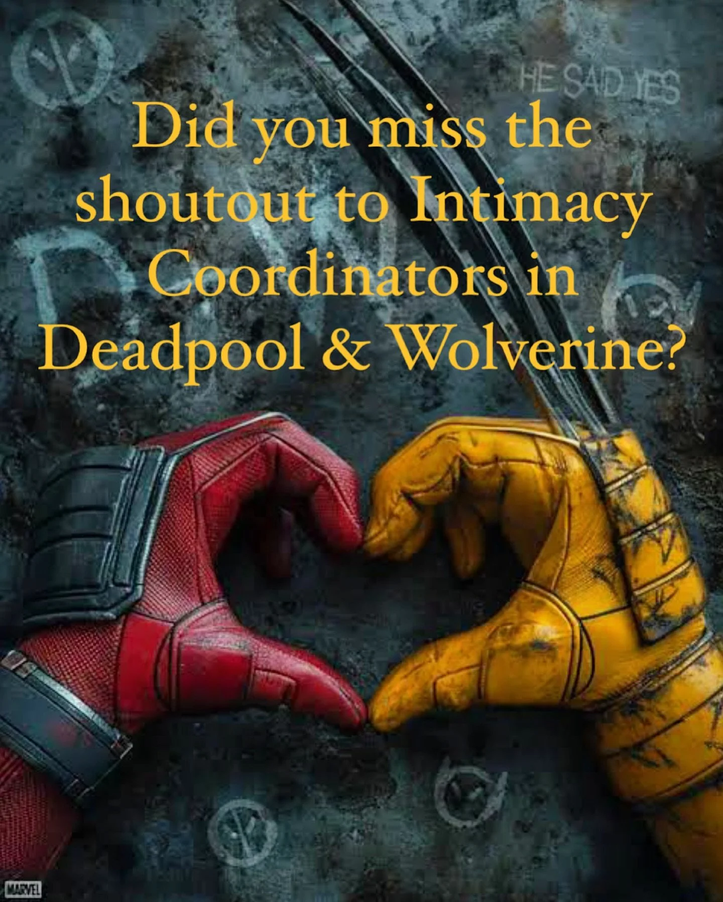 &lsquo;AND WHERE IS THE GODDAMN INTIMACY COORDINATOR?!!!?&rsquo; 20 mins into the film we were jumping off our seats laughing and hooting for all the cameos but my most favourite moment was when Deadpool give a shout out to our work and explains the 