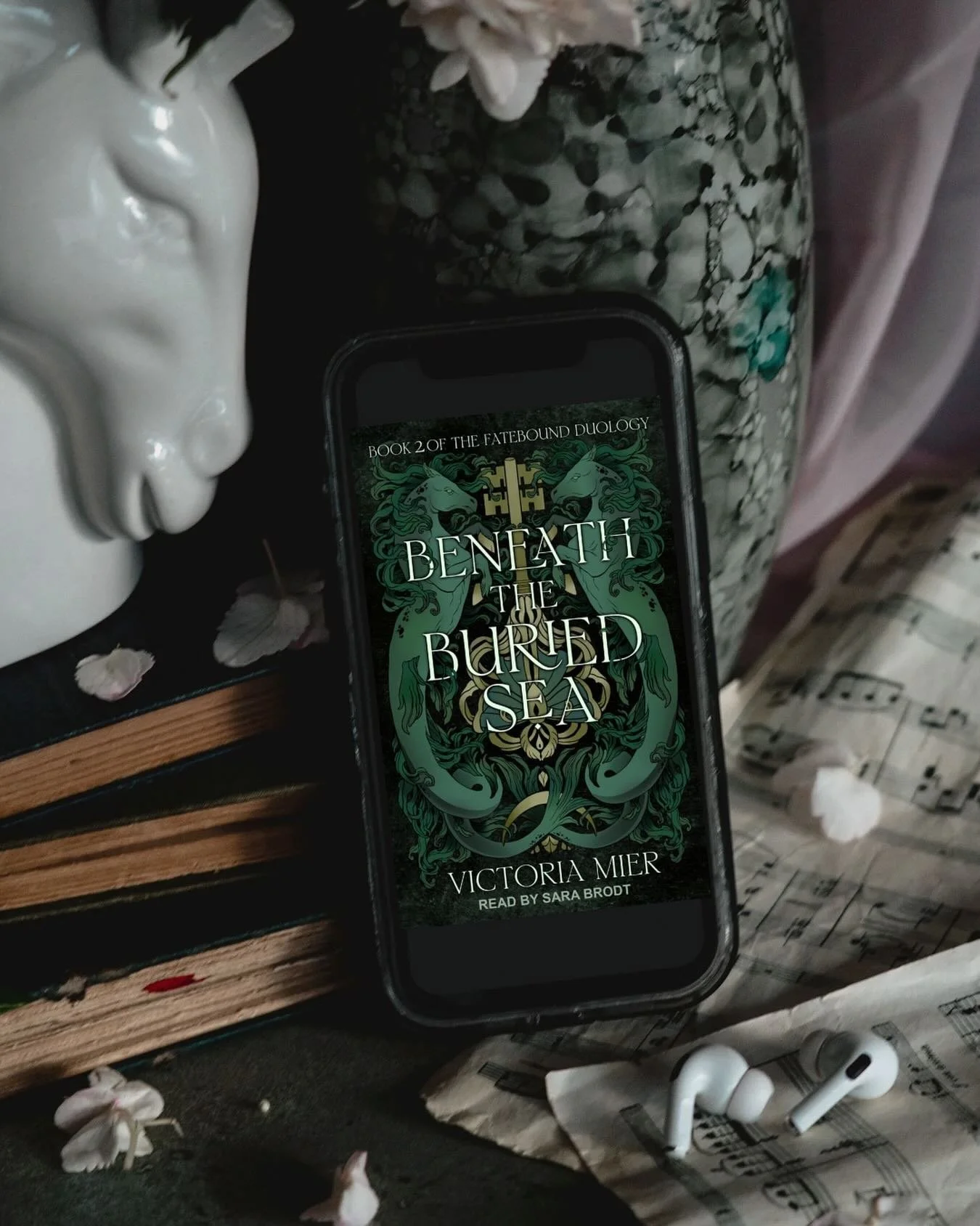 The Fatebound Duology is officially complete in audiobook format! BENEATH THE BURIED SEA released earlier this week, narrated by the incredible @narrator.sarab 🖤 I’m so excited for readers (both new and old) to experience the magic that Sara h