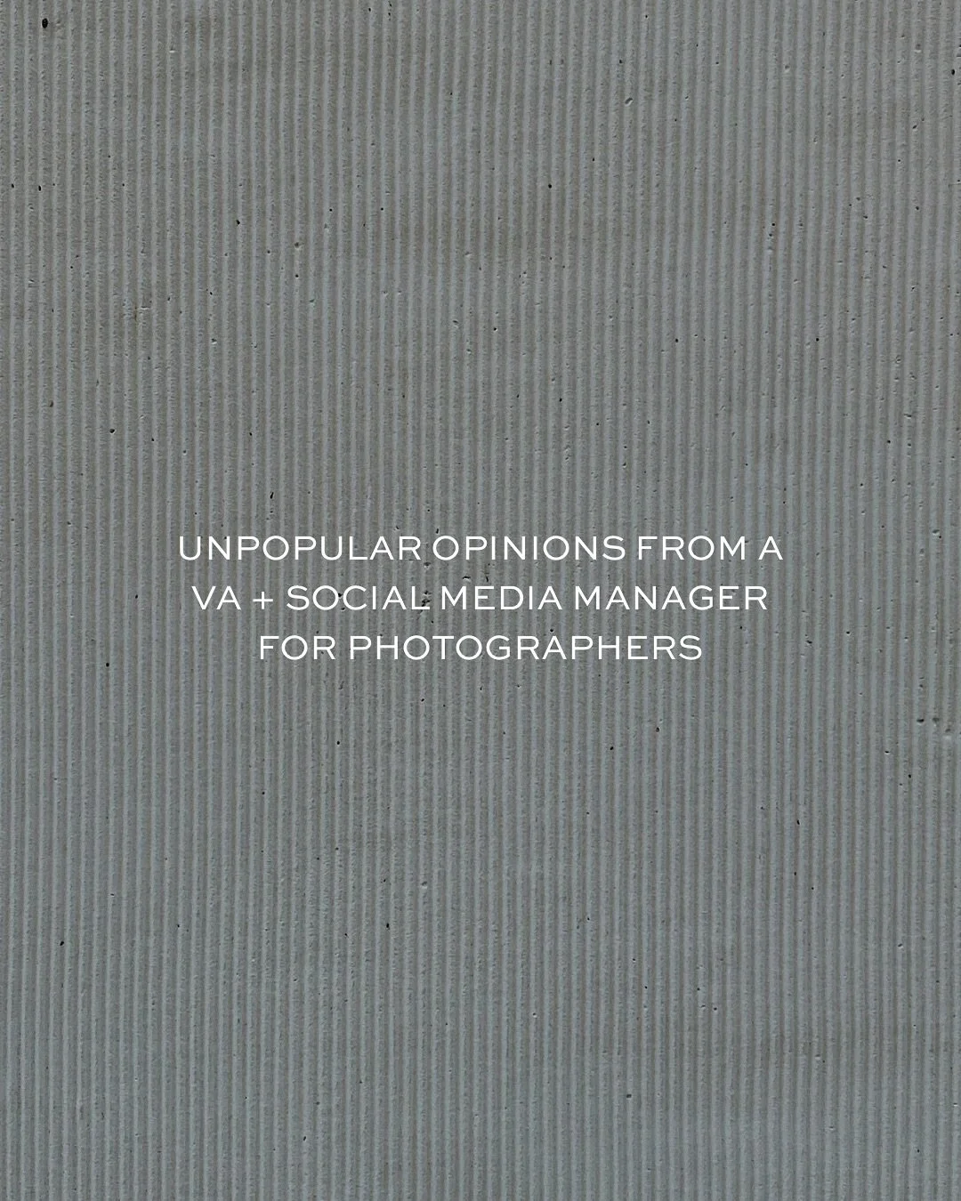 Unpopular opinions from a VA + Social Media Manager for photographers 👀

Here&rsquo;s your reminder that growing on Instagram doesn&rsquo;t have to feel complicated, it just has to be intentional.

From posting times and quality content to bios and 