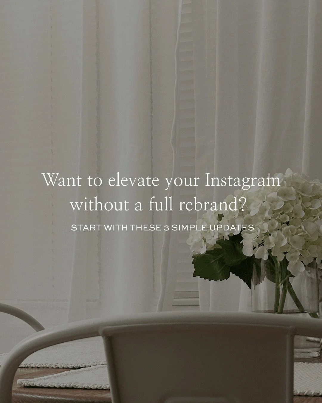 Want to elevate your Instagram without overthinking it? Start with these three simple updates that make a huge impact. These small shifts go a long way in creating clarity and confidence on your page &mdash; and if you want help polishing your presen