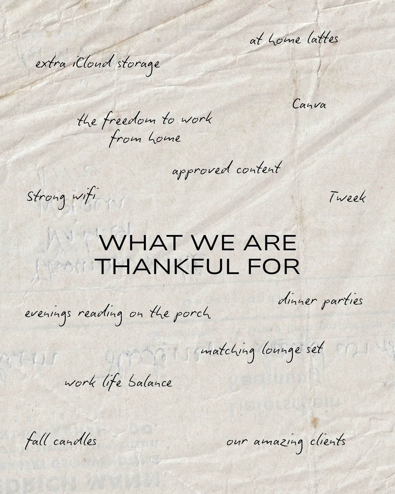 Here&rsquo;s what we&rsquo;re thankful for this season &mdash; the big things, the small things, and all the little luxuries that elevate life