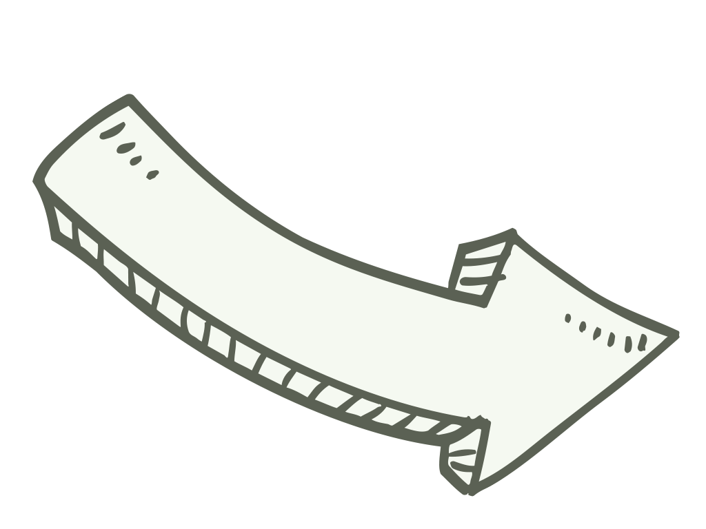 Illustration of a single curved arrow pointing right.