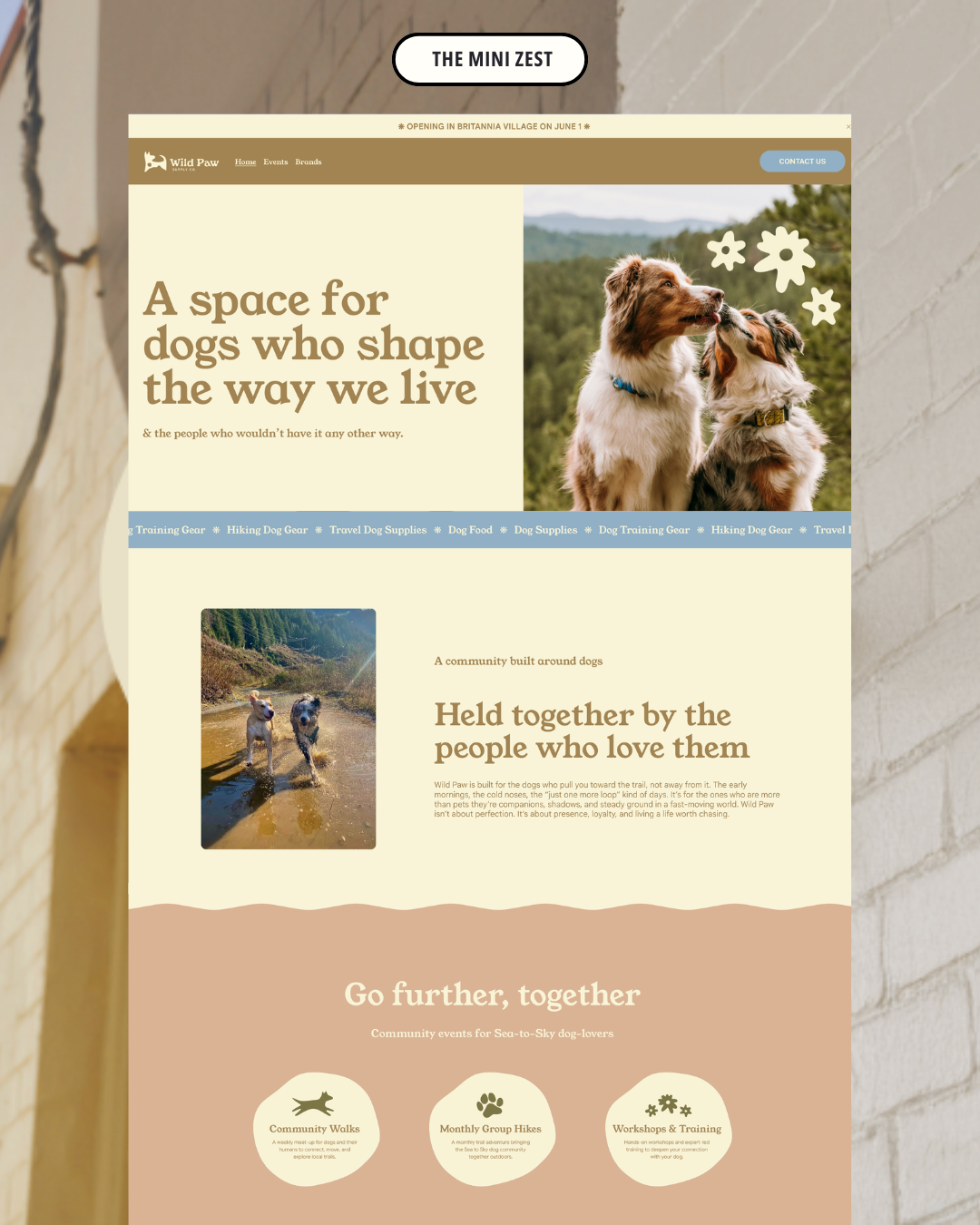 Wild Paw Supply Co Website Preview