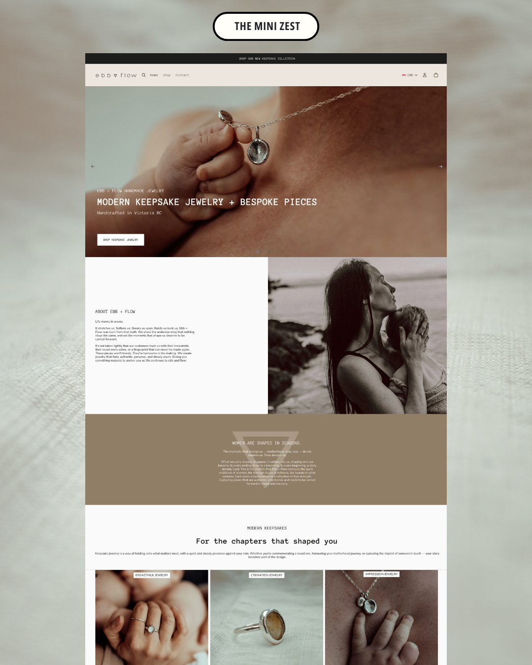Ebb + Flow Website Preview