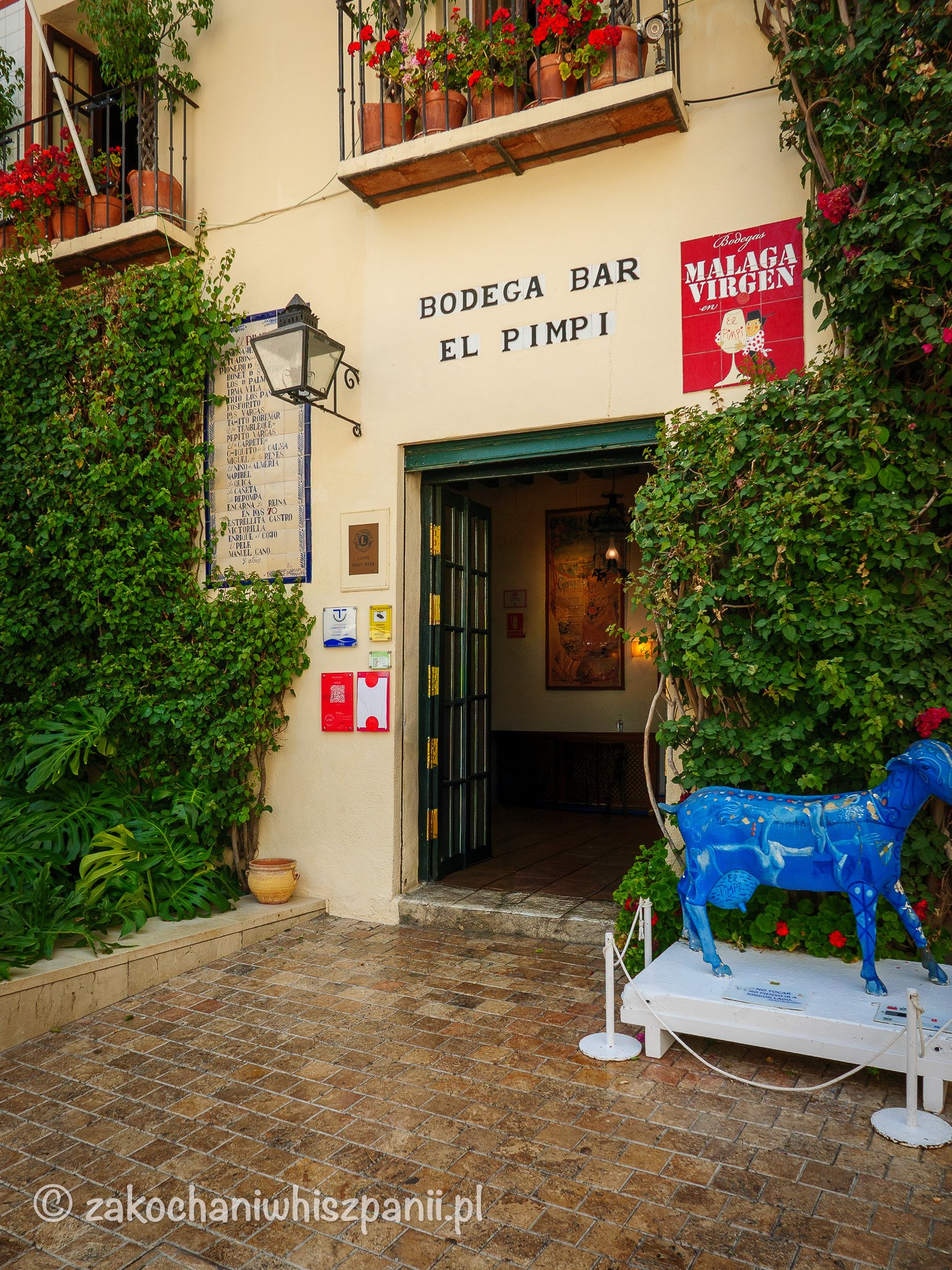 Wejście do restauracji El Pimpi Malaga