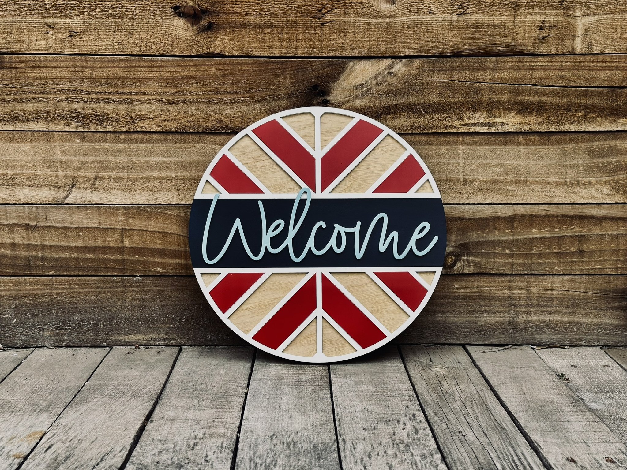 Welcome red white blue cheveron.jpeg