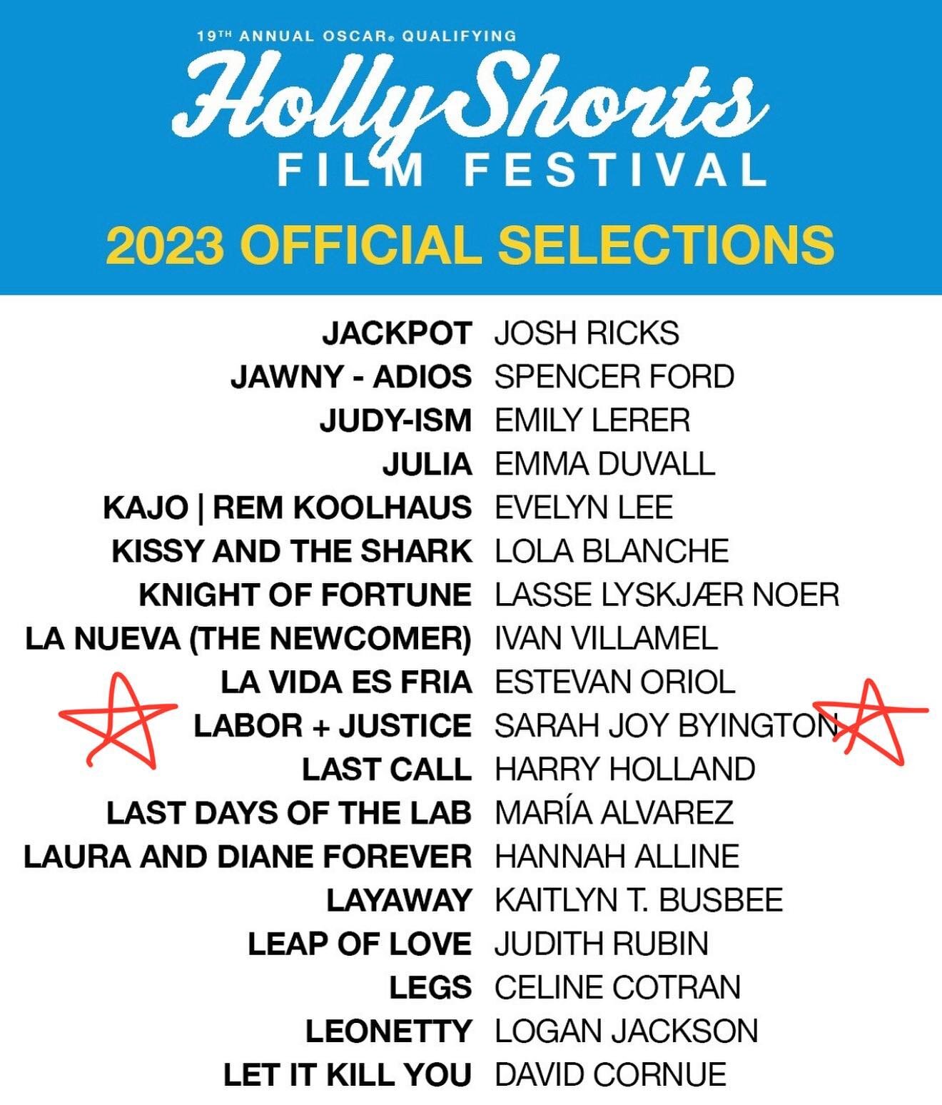 So excited 🥹 #hollyshorts2023