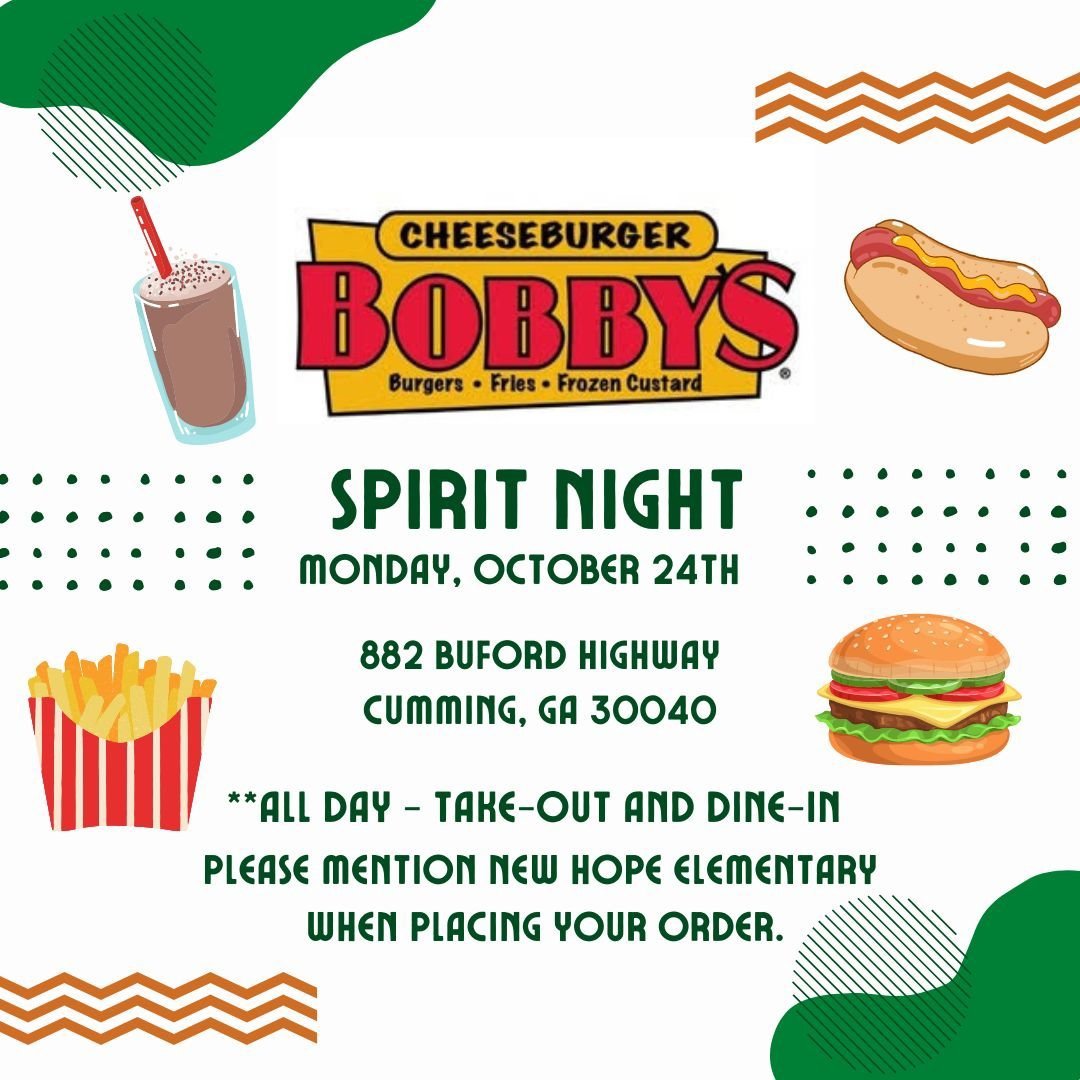 Cheeseburger Bobby's Spirit Night — New Hope PTO