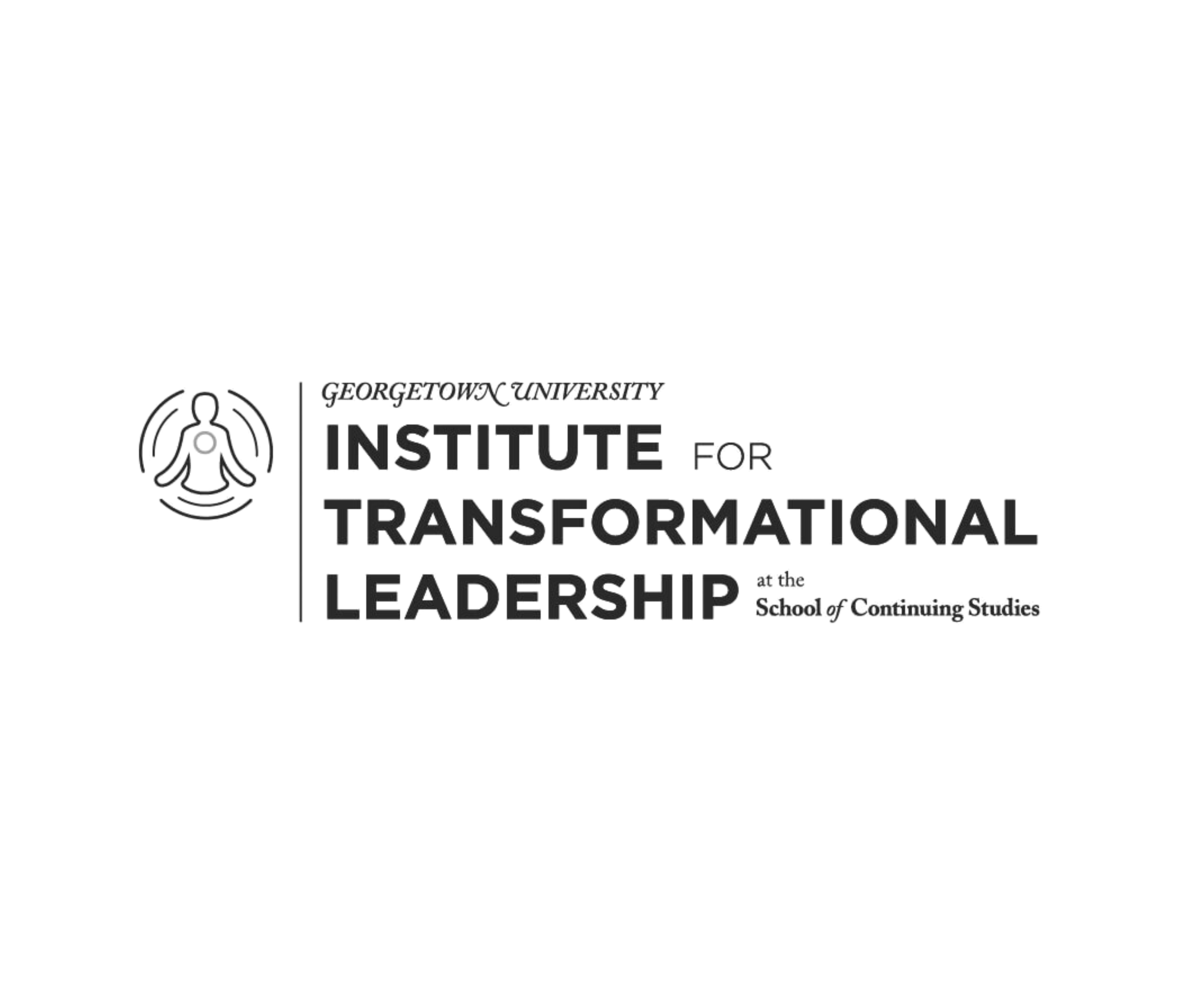 Logo with a bell icon on the left and text that reads 'Institute for Transformational Leadership' on the right.