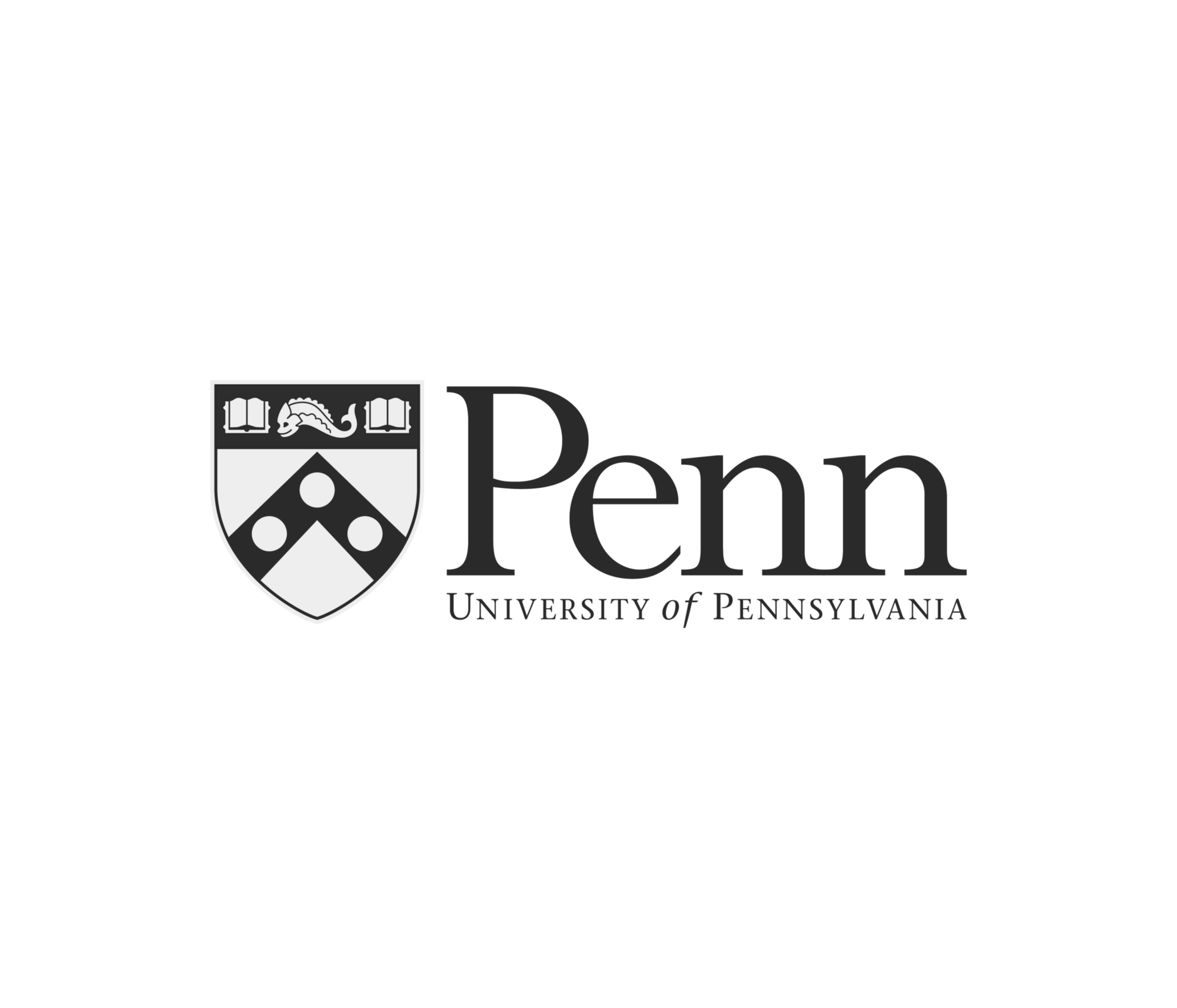 Penn University of Pennsylvania logo in black, white, and gray.