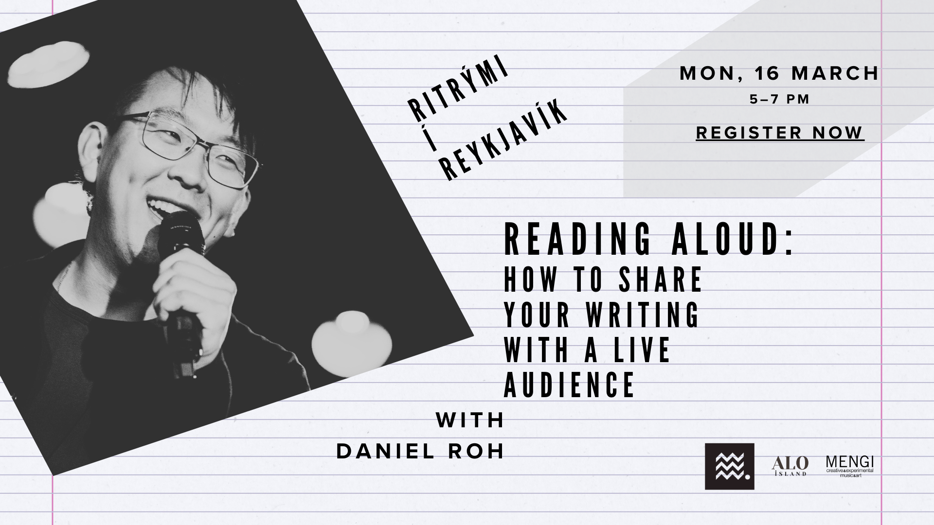 Reading Aloud: How to Share Your Writing with Live Audience (16.03.2026): How to confidently bring your writing to life for a live audience and overcome stage fright.