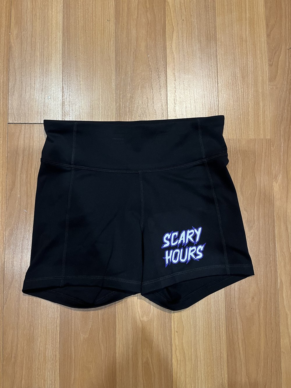 Ladies Power Waist Compression Shorts (Black) — Scary Hours