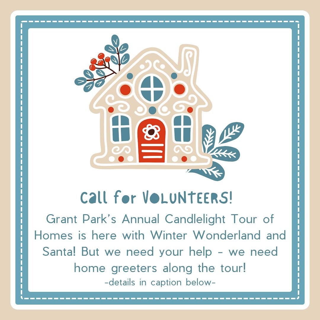 ✨ VOLUNTEERS NEEDED ✨

We are so excited to see you all at ❄️Winter Wonderland❄️ on December 14th, but we still have some slots to fill with home greeters! Supporting the Candlelight Tour of Homes, supports GPPN and in exchange you will get first dib