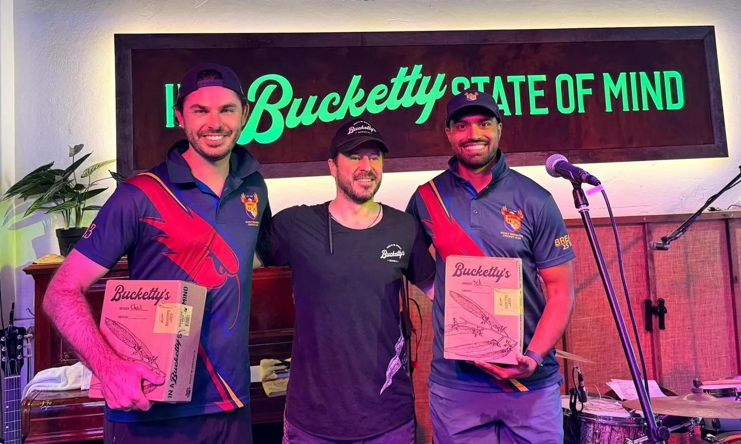 Cricket news: 1st day updates.
3rd team finish the day 144/3 off 20overs chasing 201. @zachtmoore with an impressive 70 runs and a case of @buckettys beer.
2nd, finish the day having bowled Terrey Hills out for 125. @mish_katechia standout performanc