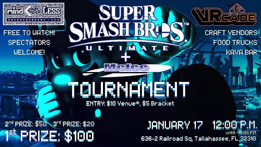 Smash Bros Market & Tournament at New World Rides VRcade