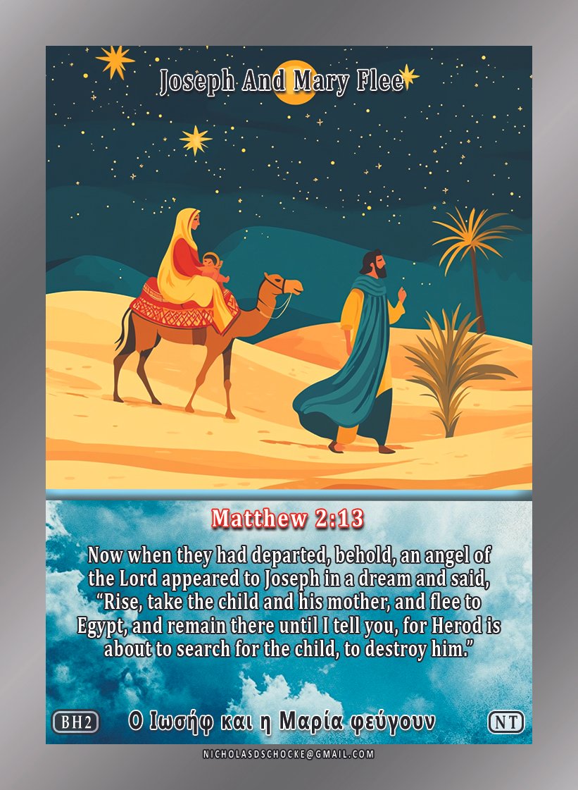 The New Testament is represented with a water theme on the lower portion of the cards.