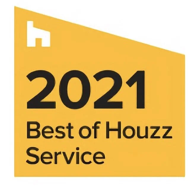 Yellow badge for 2021 Best of Houzz Service.