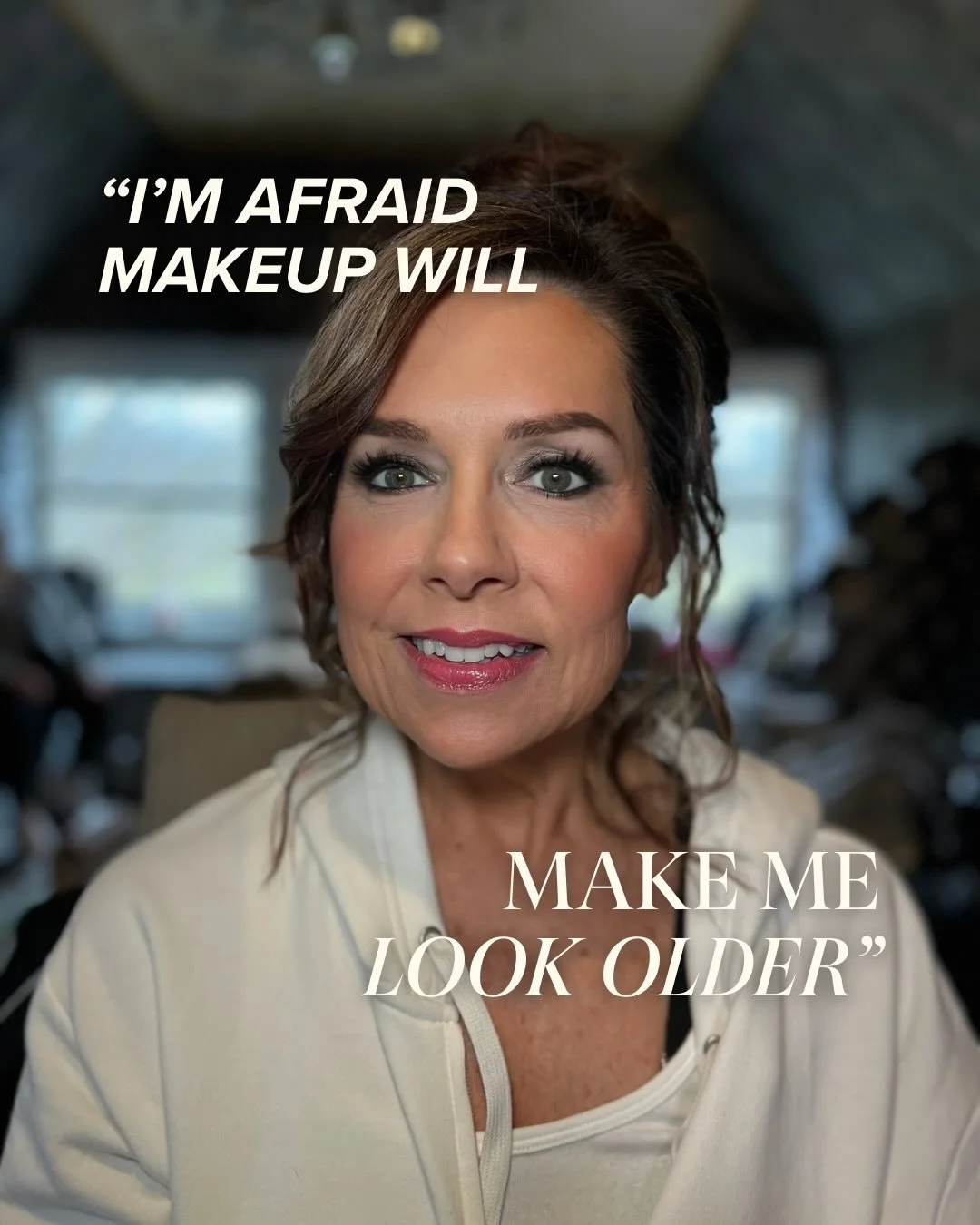 One of the most common concerns we hear from moms&mdash;and anyone with mature skin&mdash;is:

&ldquo;I&rsquo;m afraid makeup will make me look older.&rdquo;

And honestly? That fear usually comes from experience.

Makeup that settled into lines.
Ski
