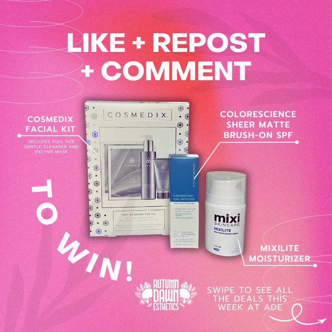 HAPPY SPRING SALES 🌷

To celebrate, like, repost, and tag 3 friends on this post - double dip on insta AND fb!

We&rsquo;ve got @colorescience, @cosmedix_, @facerealityskincare, @mixiskincare AND @modologie all on sale this week at the shop. Both Co