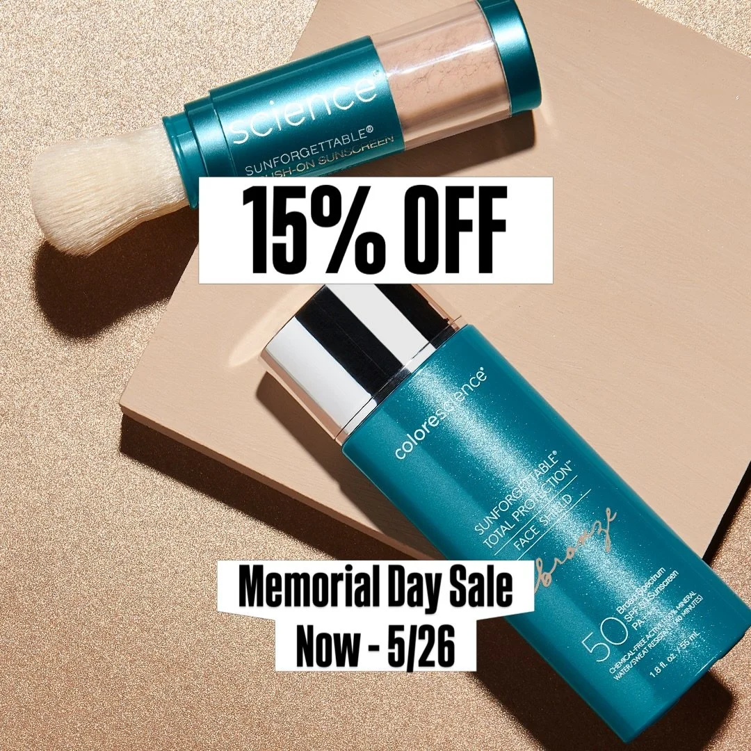 QUICK LITTLE SALE TO KICK OFF SUMMER 🤩

We are coming up on the busiest weekend in Ironton - are you protected? Sale is honored at the shop and online 🖤 (plus free shipping!) 

Sale includes the @colorescience icons: Face Shield SPF 50, Brush-Ons (